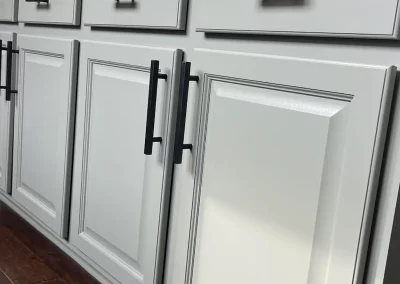 residential cabinet refinishing project white cabinets
