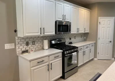 cabinet refinishing painting project